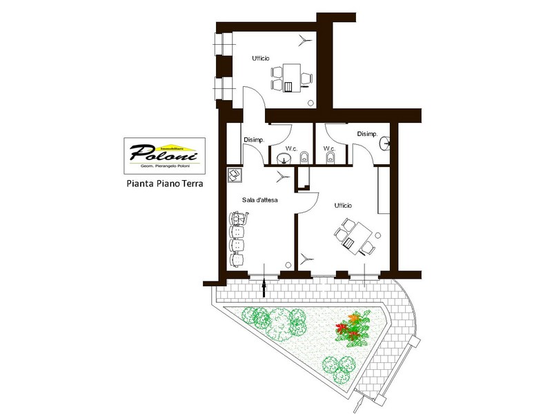Trescore Balneario, Ufficio/Studio con box in posizione centrale