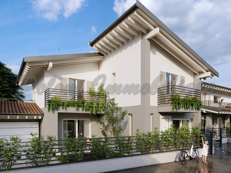Treviolo, villa di testa di nuova costruzione