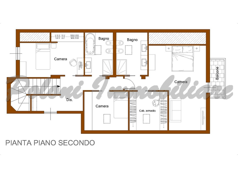 Brusaporto, elegante attico in villa