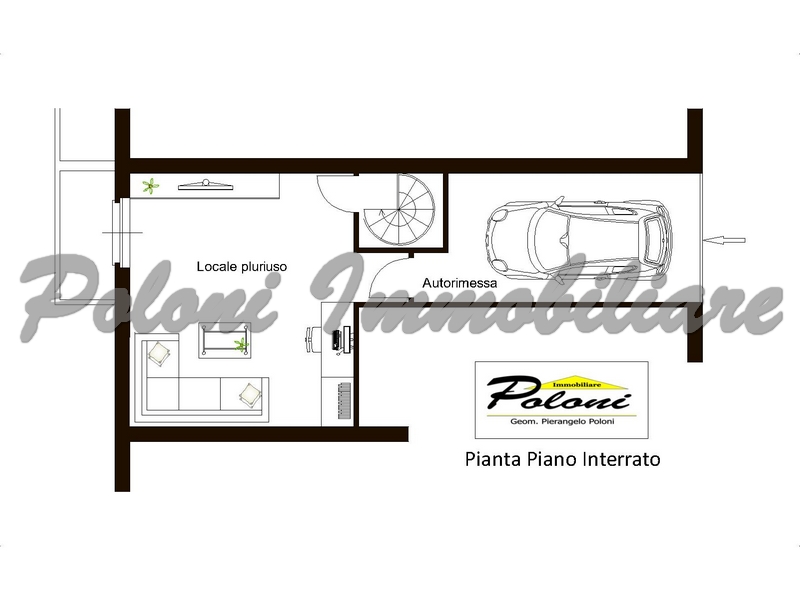 San Paolo d'Argon, bilocale con giardino