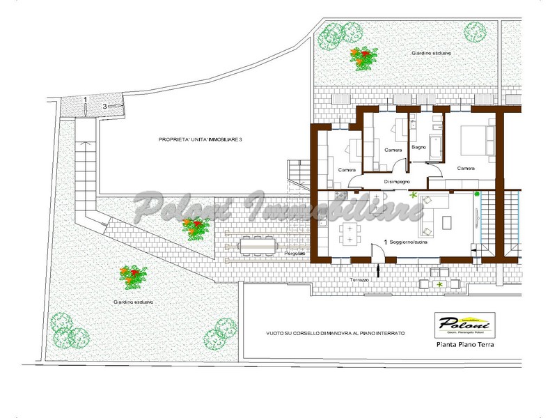 Cenate Sopra, nuovi quadrilocali in villa con giardino