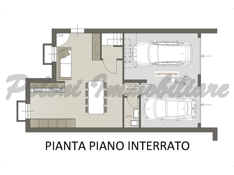 Cenate Sopra, trilocale con taverna